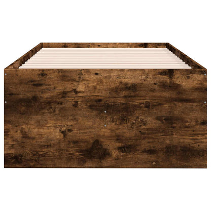 vidaXL Bed Frame with Storage Smoked Oak 80 x 200 cm Engineered Wood