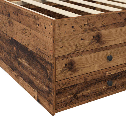 vidaXL Bed Frame with Storage Old Wood 80 x 200 cm Engineered Wood