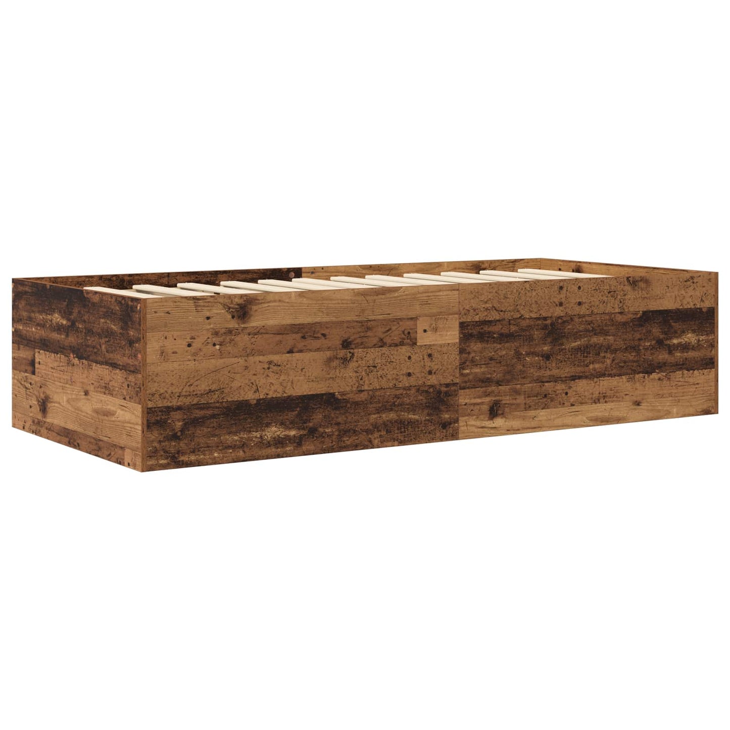 vidaXL Bed Frame with Storage Old Wood 80 x 200 cm Engineered Wood