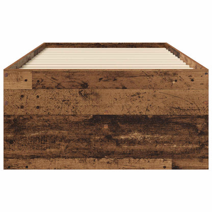 vidaXL Bed Frame with Storage Old Wood 80 x 200 cm Engineered Wood