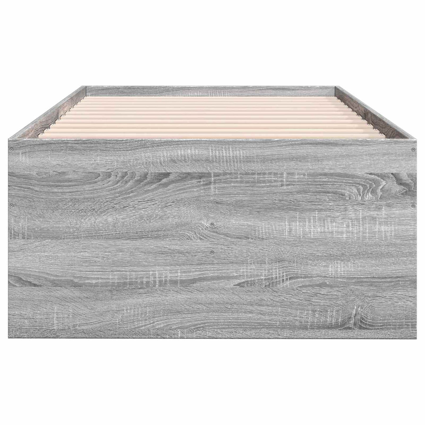 vidaXL Bed Frame with Storage Grey Sonoma 80 x 200 cm Engineered Wood