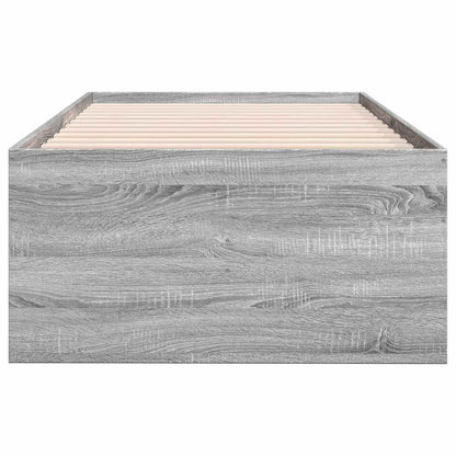 vidaXL Bed Frame with Storage Grey Sonoma 80 x 200 cm Engineered Wood