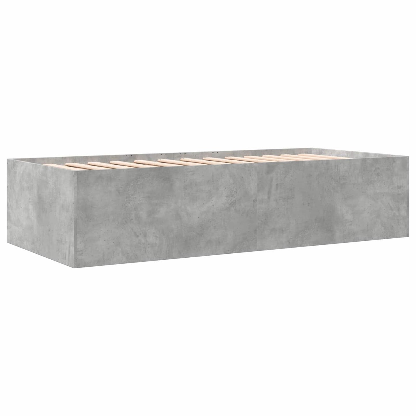 vidaXL Bed Frame with Storage with Drawer Concrete Grey 80 x 200 cm