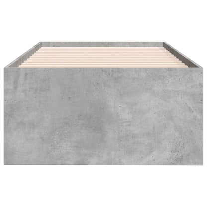 vidaXL Bed Frame with Storage with Drawer Concrete Grey 80 x 200 cm