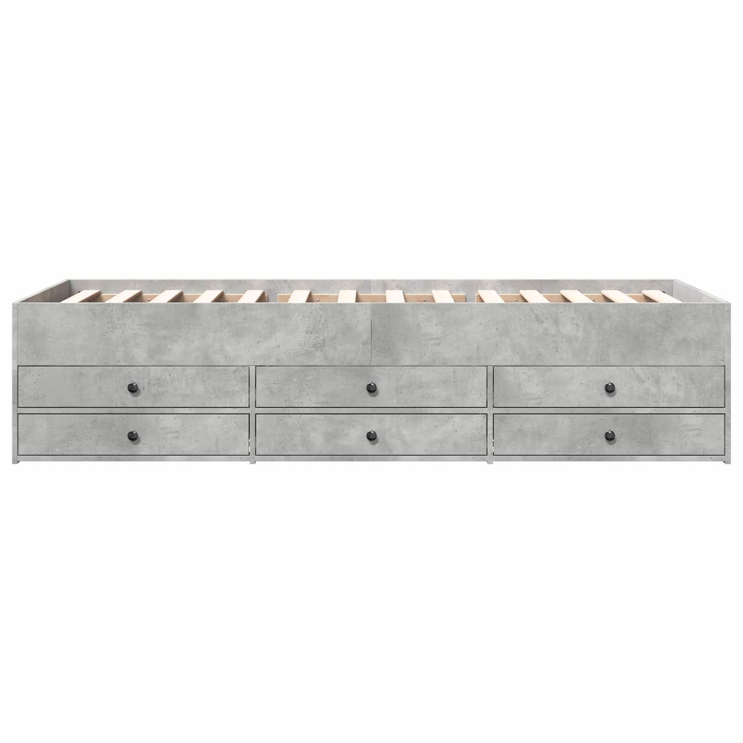 vidaXL Bed Frame with Storage with Drawer Concrete Grey 80 x 200 cm