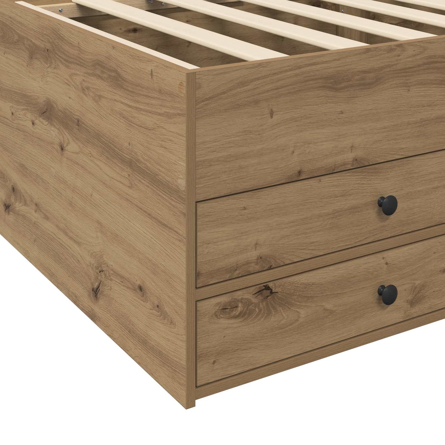 vidaXL Bed Frame with Storage Artisian Oak 80 x 200 cm Engineered Wood