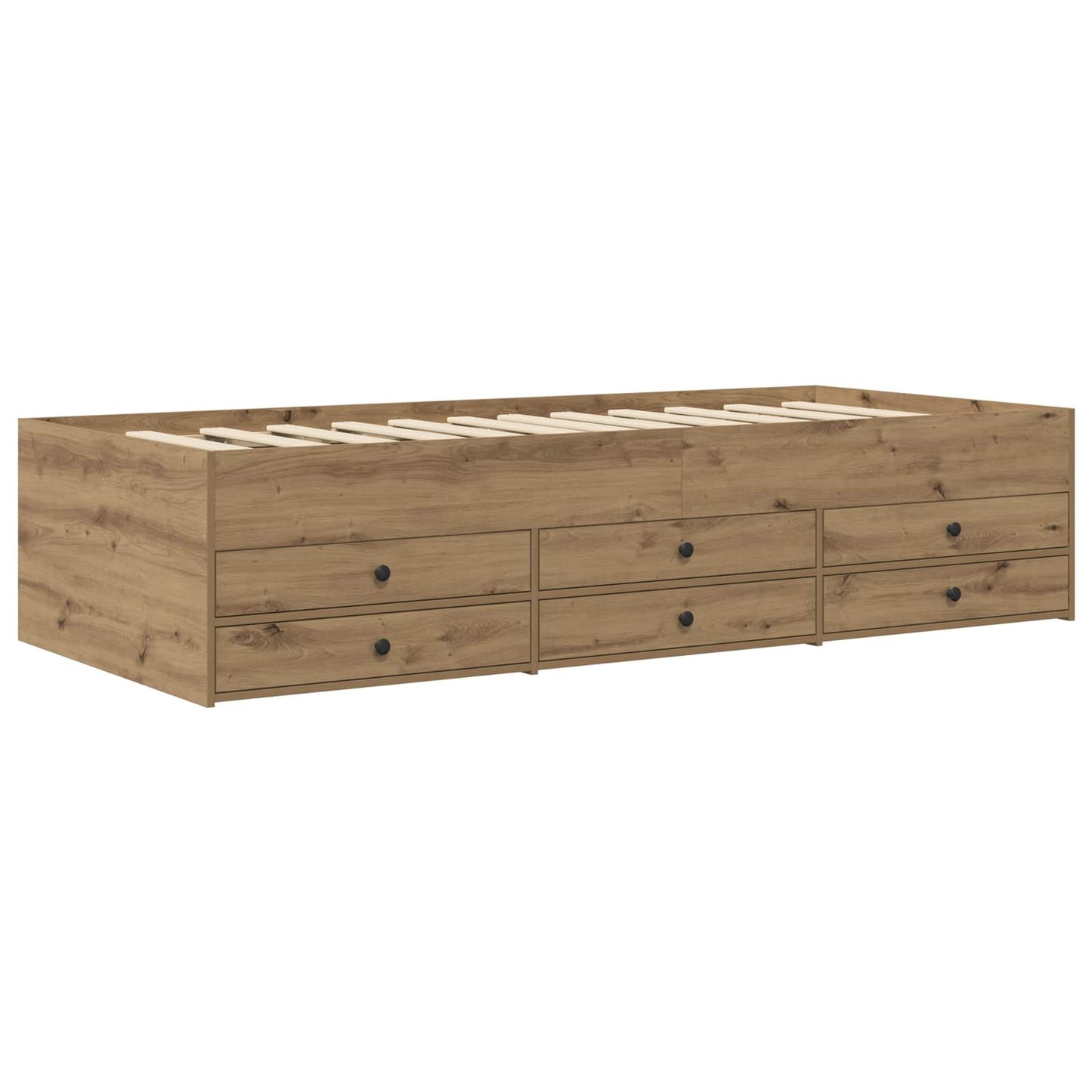 vidaXL Bed Frame with Storage Artisian Oak 80 x 200 cm Engineered Wood