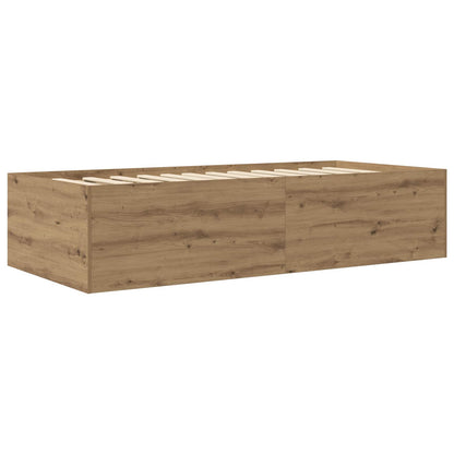 vidaXL Bed Frame with Storage Artisian Oak 80 x 200 cm Engineered Wood