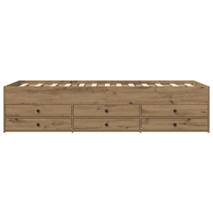 vidaXL Bed Frame with Storage Artisian Oak 80 x 200 cm Engineered Wood