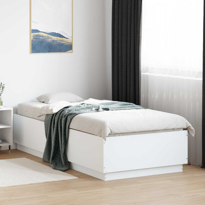 vidaXL Bed Frame White 80 x 200 cm Engineered Wood