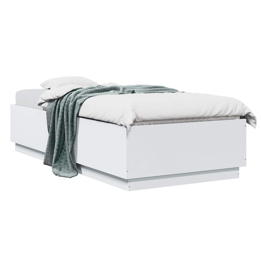 vidaXL Bed Frame White 80 x 200 cm Engineered Wood