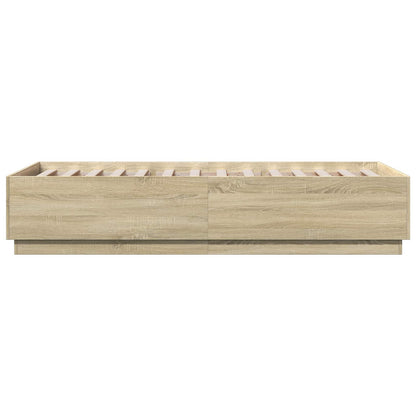 vidaXL Bed Frame Sonoma Oak 80 x 200 cm Engineered Wood