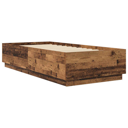 vidaXL Bed Frame Old Wood 80 x 200 cm Engineered Wood