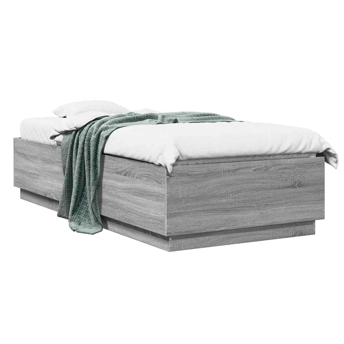 vidaXL Bed Frame Grey Sonoma 80 x 200 cm Engineered Wood