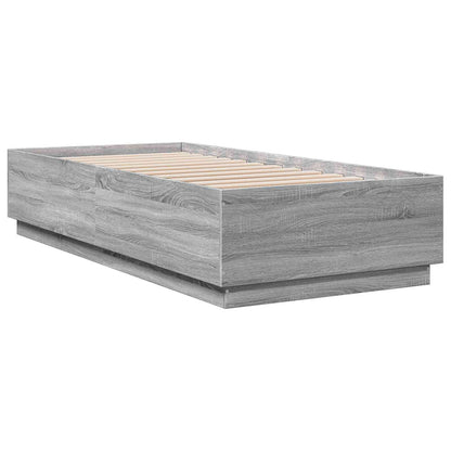 vidaXL Bed Frame Grey Sonoma 80 x 200 cm Engineered Wood
