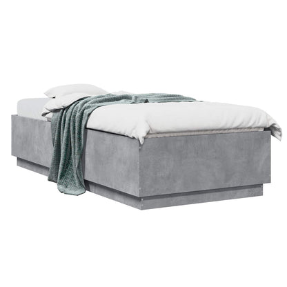 vidaXL Bed Frame Concrete Grey 80 x 200 cm Engineered Wood