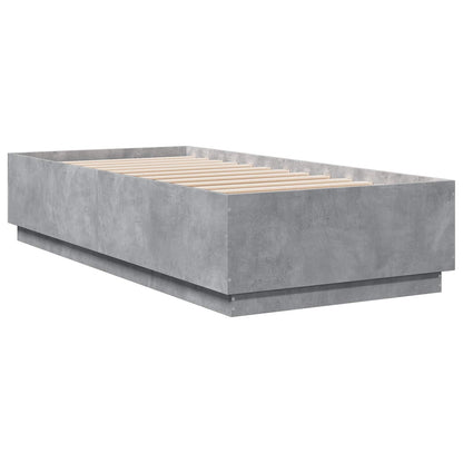 vidaXL Bed Frame Concrete Grey 80 x 200 cm Engineered Wood