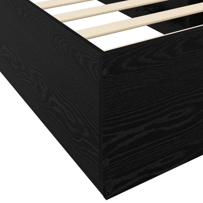 vidaXL Bed Frame Black Oak 80 x 200 cm Engineered Wood