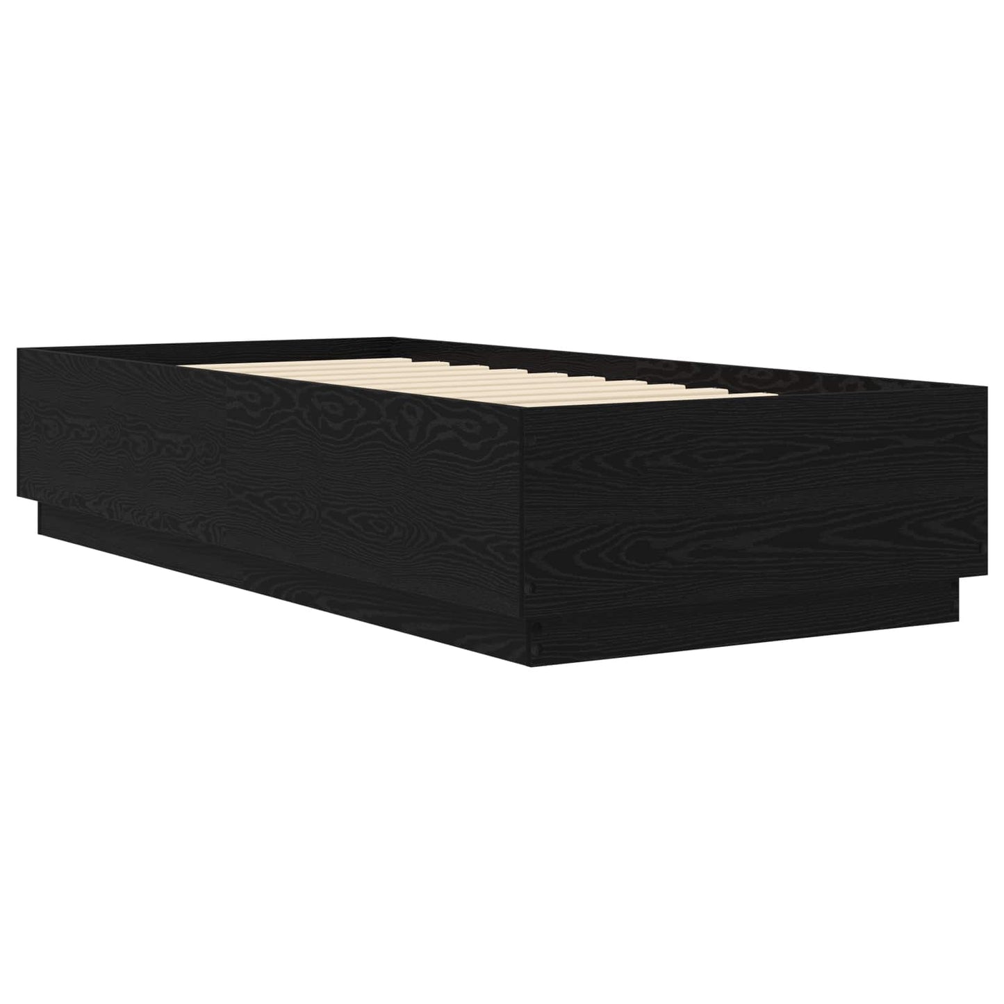 vidaXL Bed Frame Black Oak 80 x 200 cm Engineered Wood