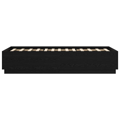 vidaXL Bed Frame Black Oak 80 x 200 cm Engineered Wood