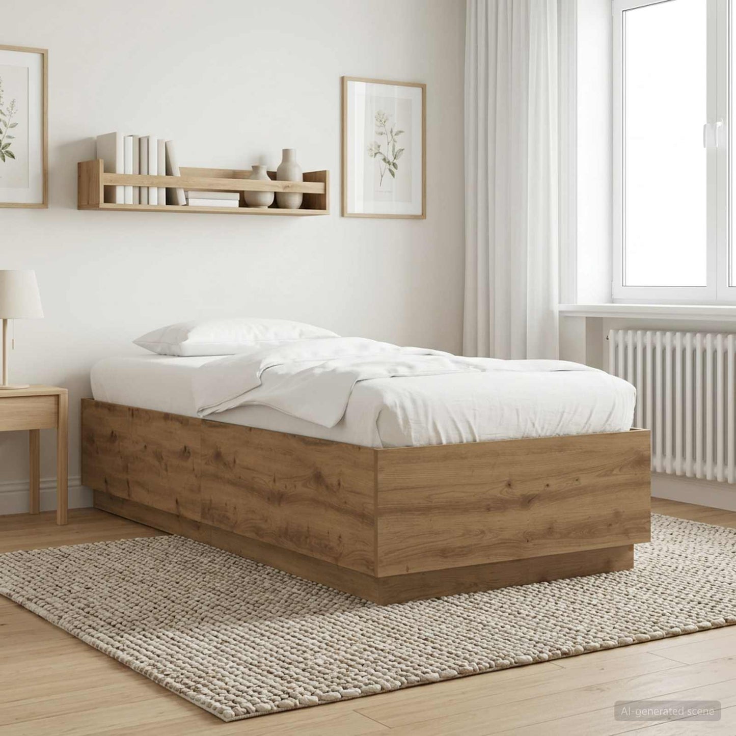 vidaXL Bed Frame Artisian Oak 80 x 200 cm Engineered Wood