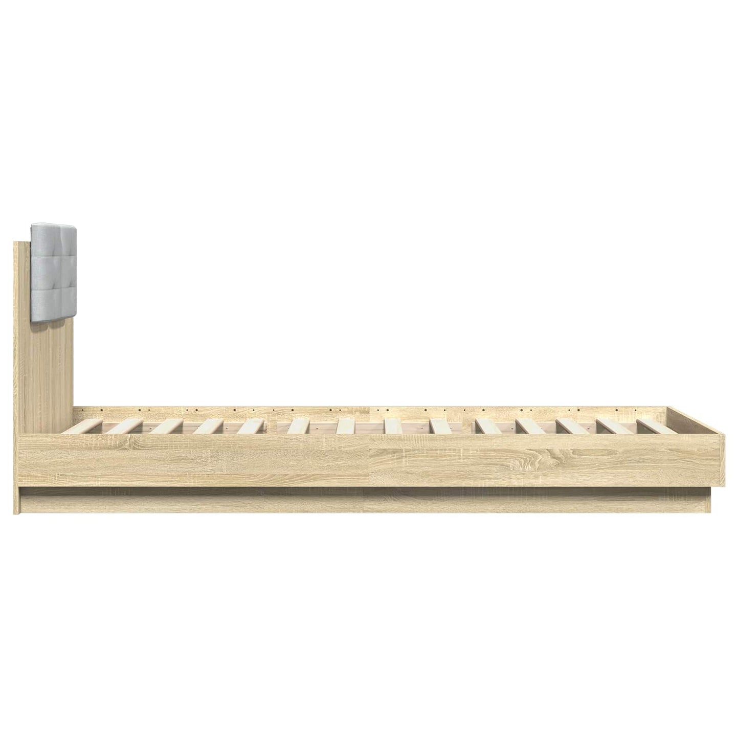vidaXL Bed Frame with Headboard Sonoma Oak Engineered Wood