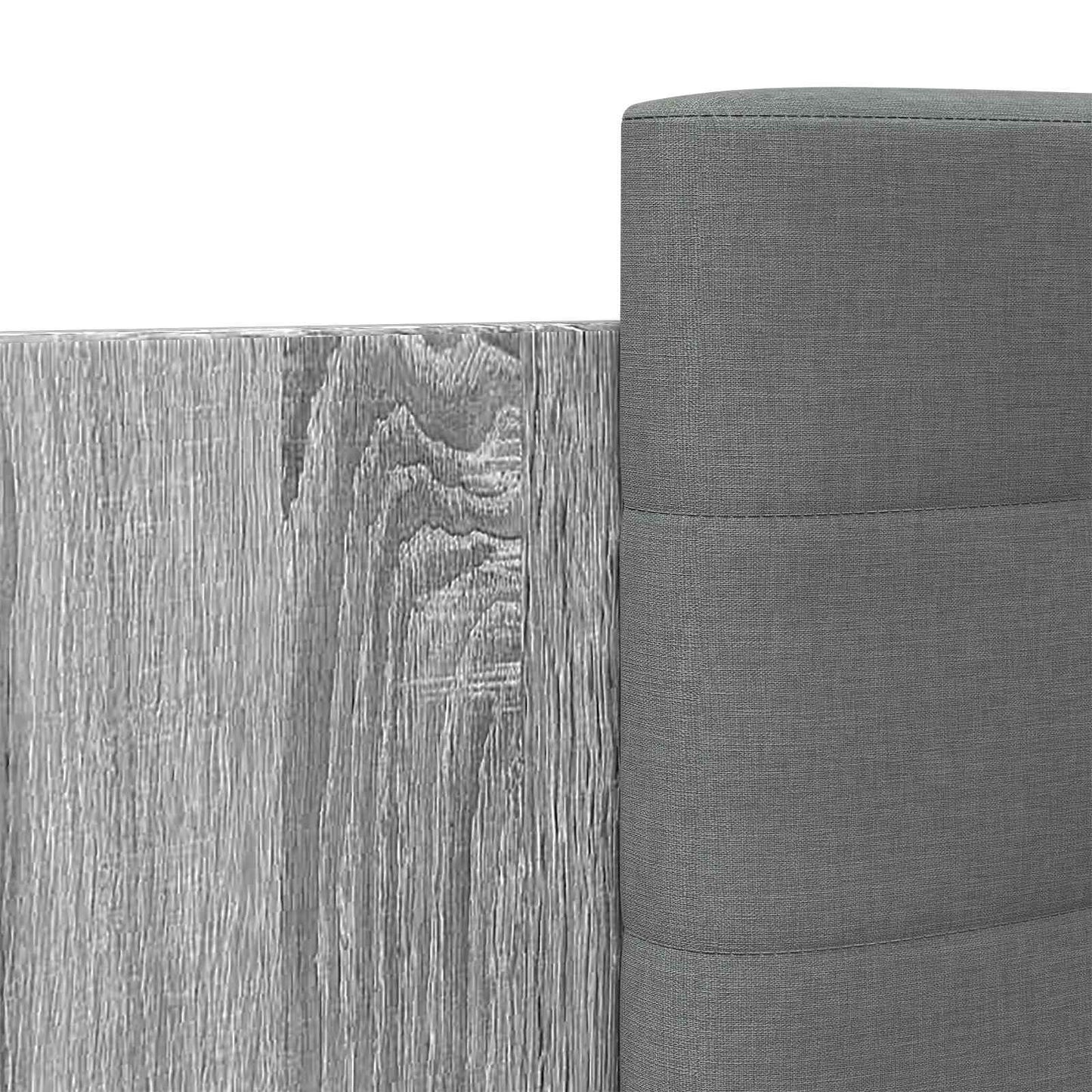 vidaXL Bed Frame with Headboard Grey Sonoma Engineered Wood