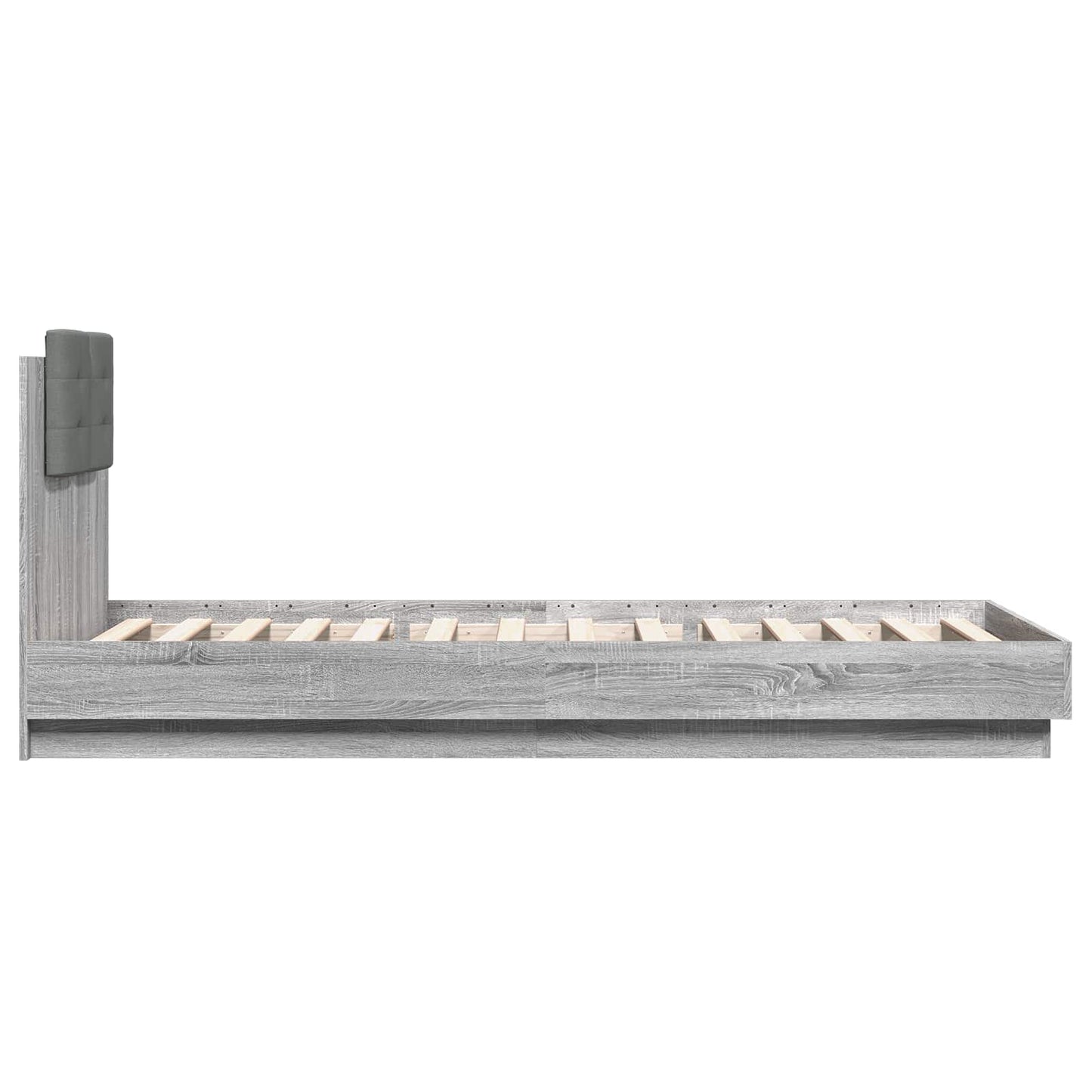 vidaXL Bed Frame with Headboard Grey Sonoma Engineered Wood