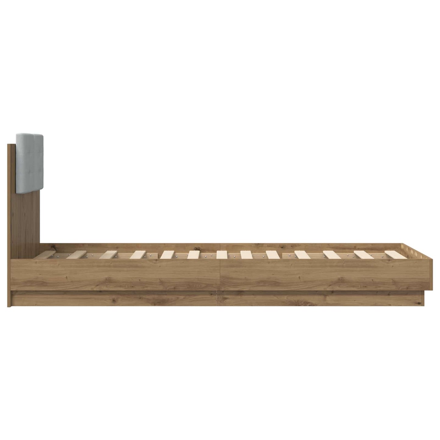 vidaXL Bed Frame with Headboard Artisian Oak Engineered Wood