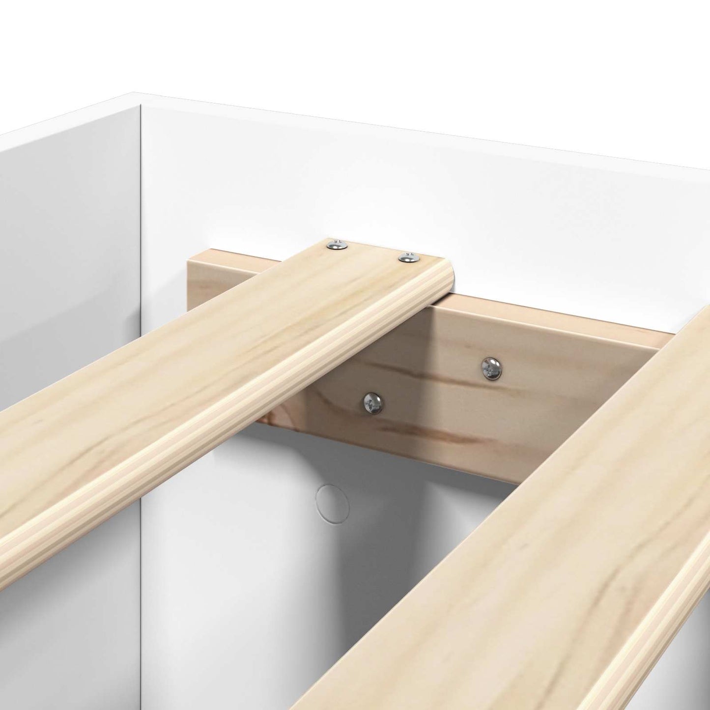 vidaXL Bed Frame with Drawer with Storage 2 pcs White Engineered Wood