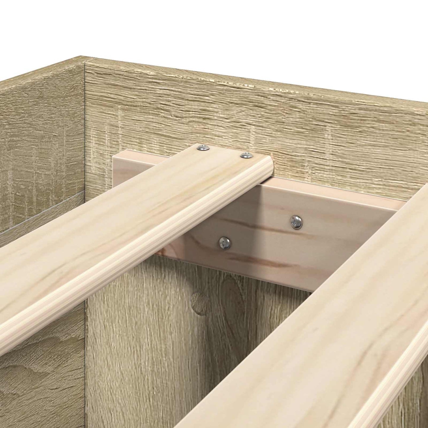 vidaXL Bed Frame with Drawer 2 pcs Sonoma Oak Engineered Wood