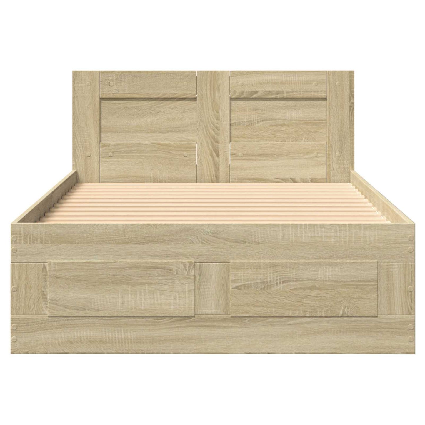 vidaXL Bed Frame with Drawer 2 pcs Sonoma Oak Engineered Wood
