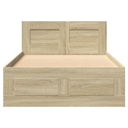 vidaXL Bed Frame with Drawer 2 pcs Sonoma Oak Engineered Wood