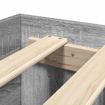 vidaXL Bed Frame with Drawer 2 pcs Grey Sonoma Engineered Wood