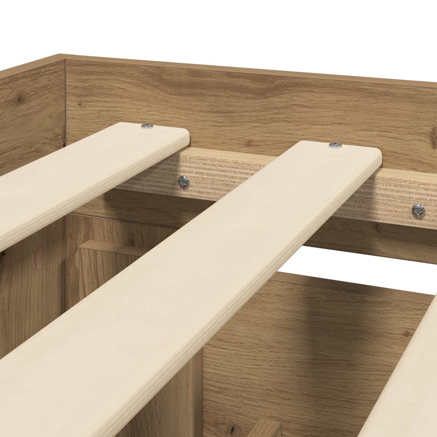 vidaXL Bed Frame with Drawer 2 pcs Artisian Oak Engineered Wood