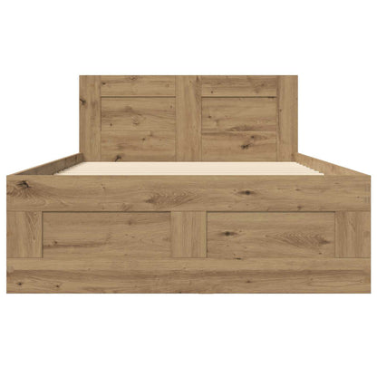 vidaXL Bed Frame with Drawer 2 pcs Artisian Oak Engineered Wood