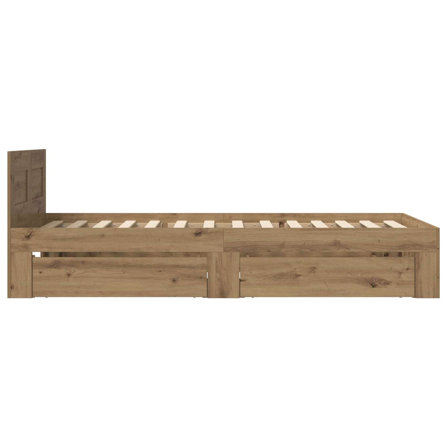 vidaXL Bed Frame with Drawer 2 pcs Artisian Oak Engineered Wood