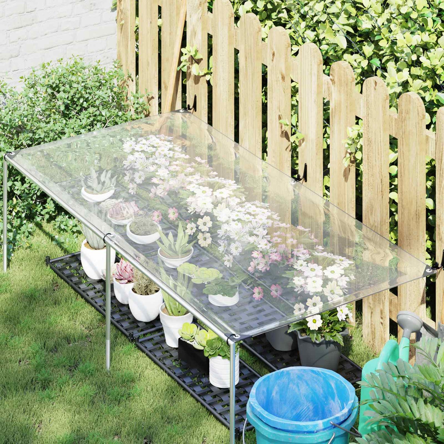 vidaXL Plant Cover Transparent 1 x 2 m PE