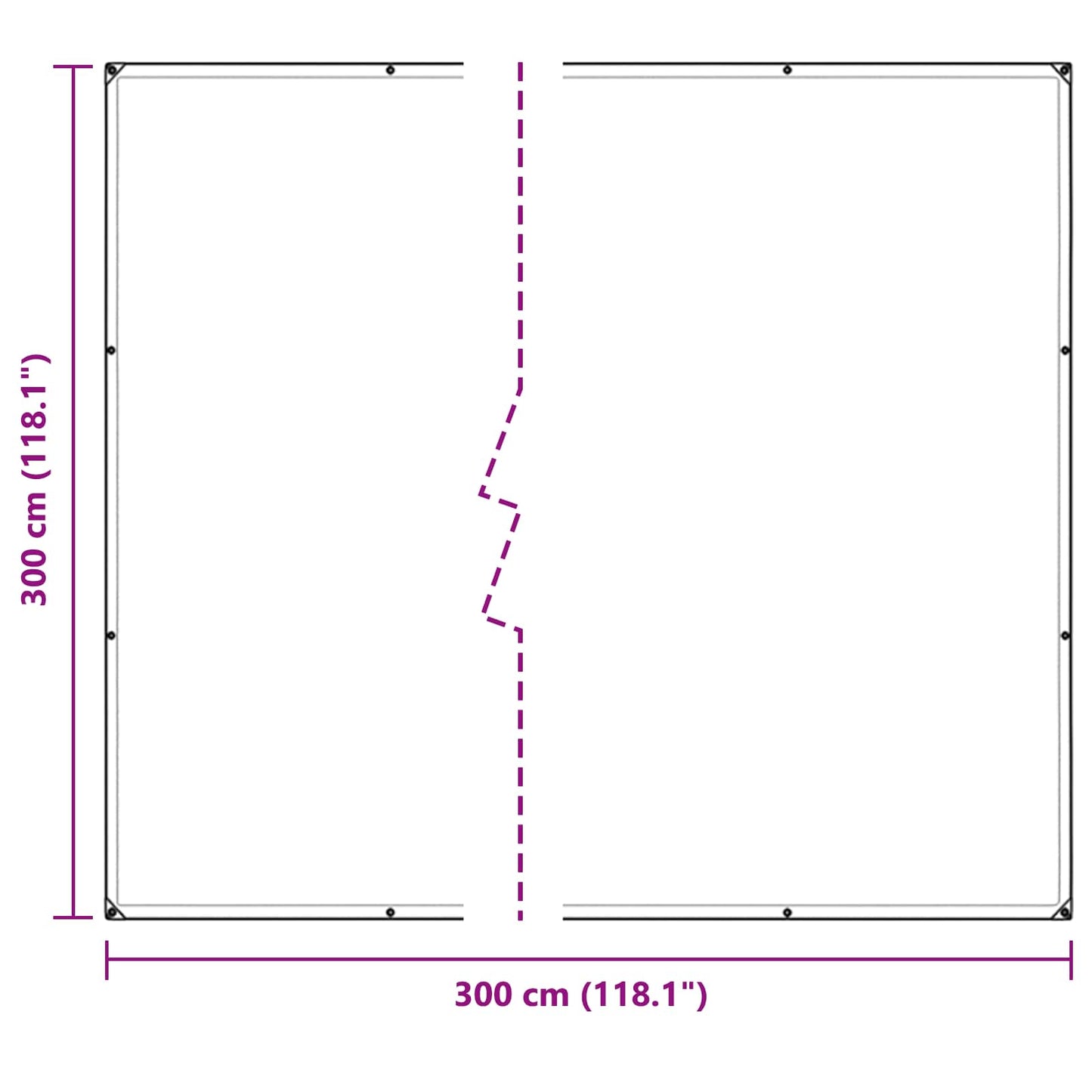 vidaXL Plant Cover Transparent 3 x 3 m PE