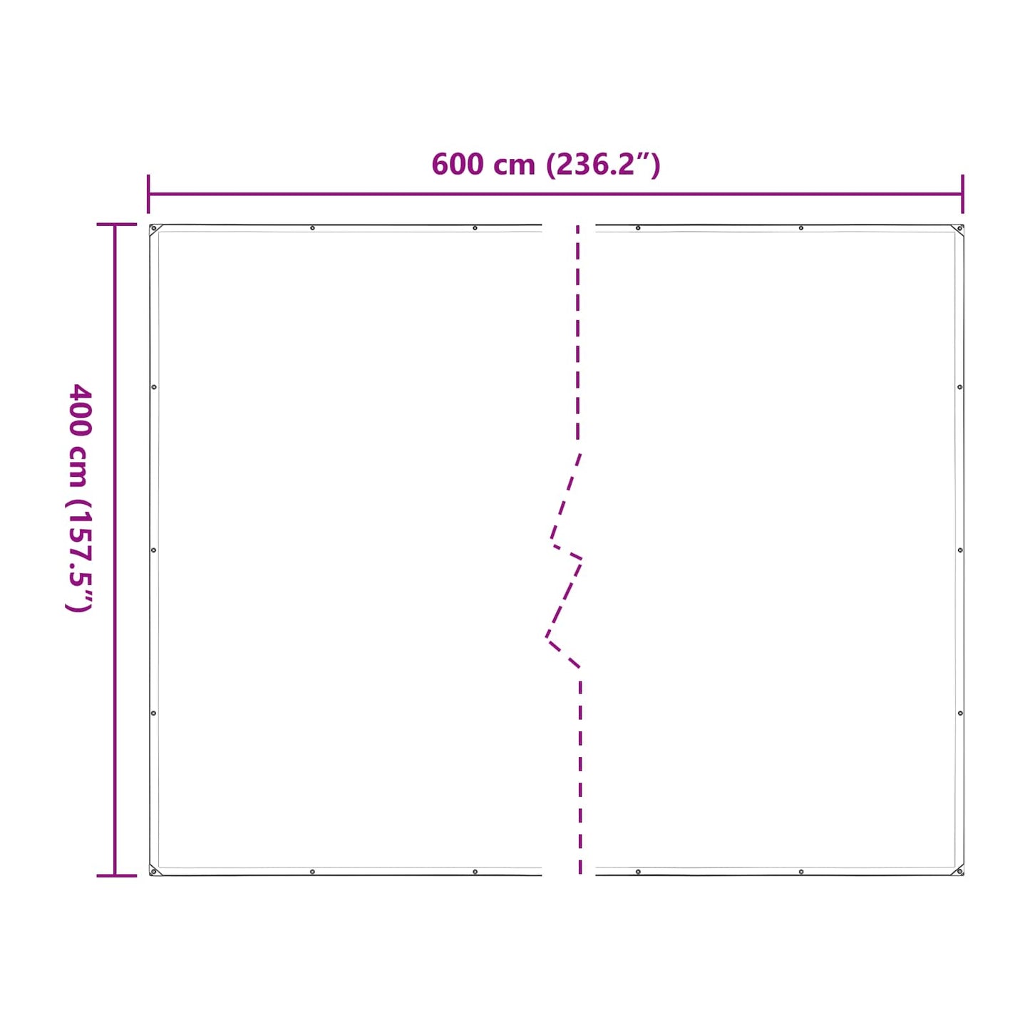 vidaXL Plant Cover Transparent 4 x 6 m PE