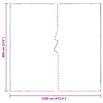 vidaXL Plant Cover Transparent 8 x 12 m PE