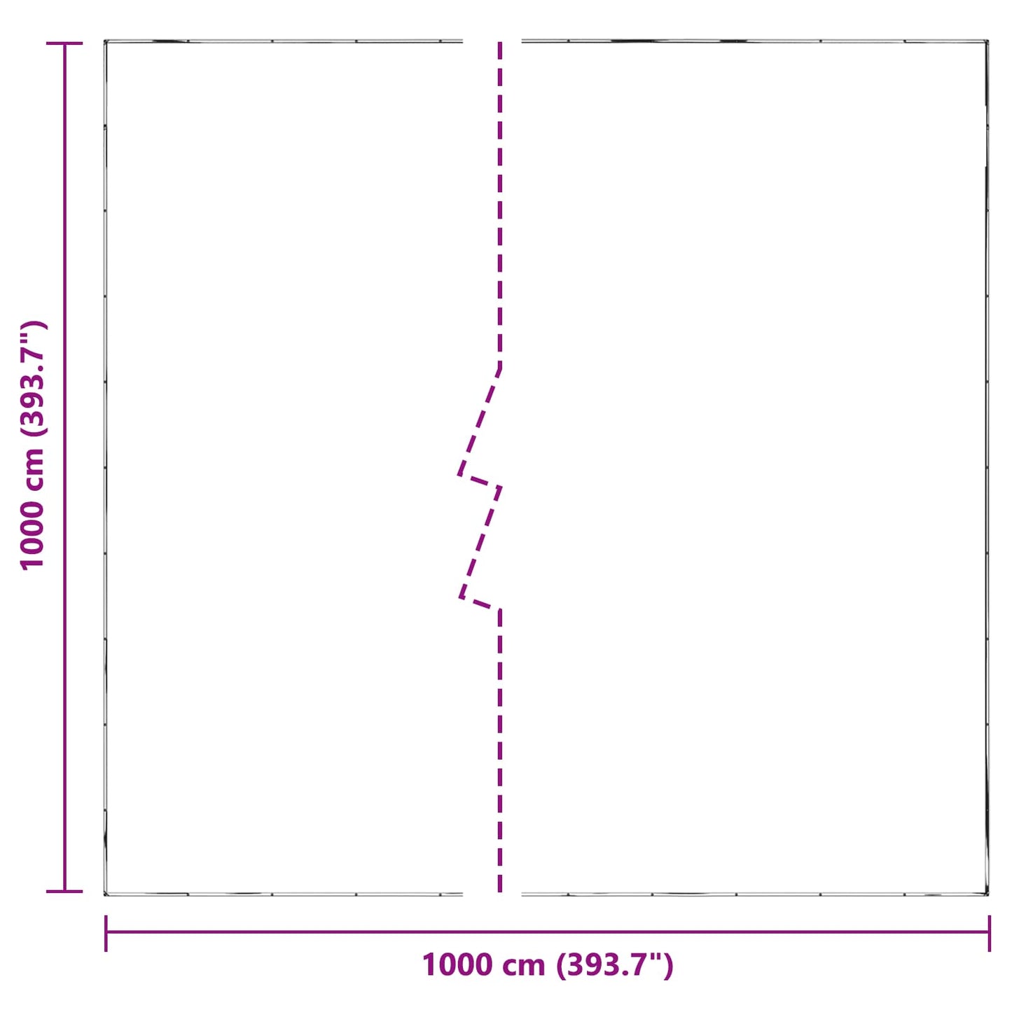 vidaXL Tarpaulin with Eyelets Transparent 10 x 10 m Polyethylene