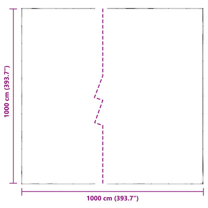 vidaXL Tarpaulin with Eyelets Transparent 10 x 10 m Polyethylene