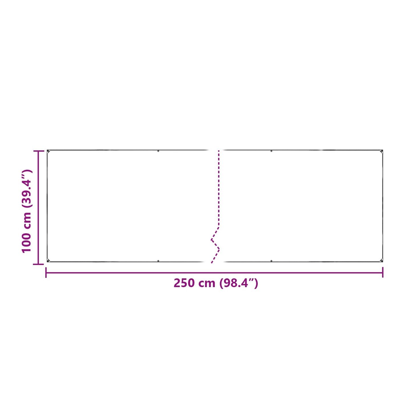 vidaXL Plant Cover Transparent 2.5 x 1 m PE