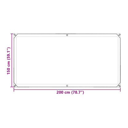 vidaXL Tarpaulin with Eyelets Transparent 2 x 1.5 m Polyethylene