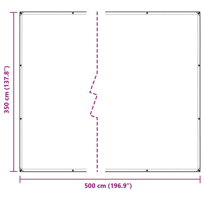 vidaXL Plant Cover Transparent 5 x 3.5 m PE