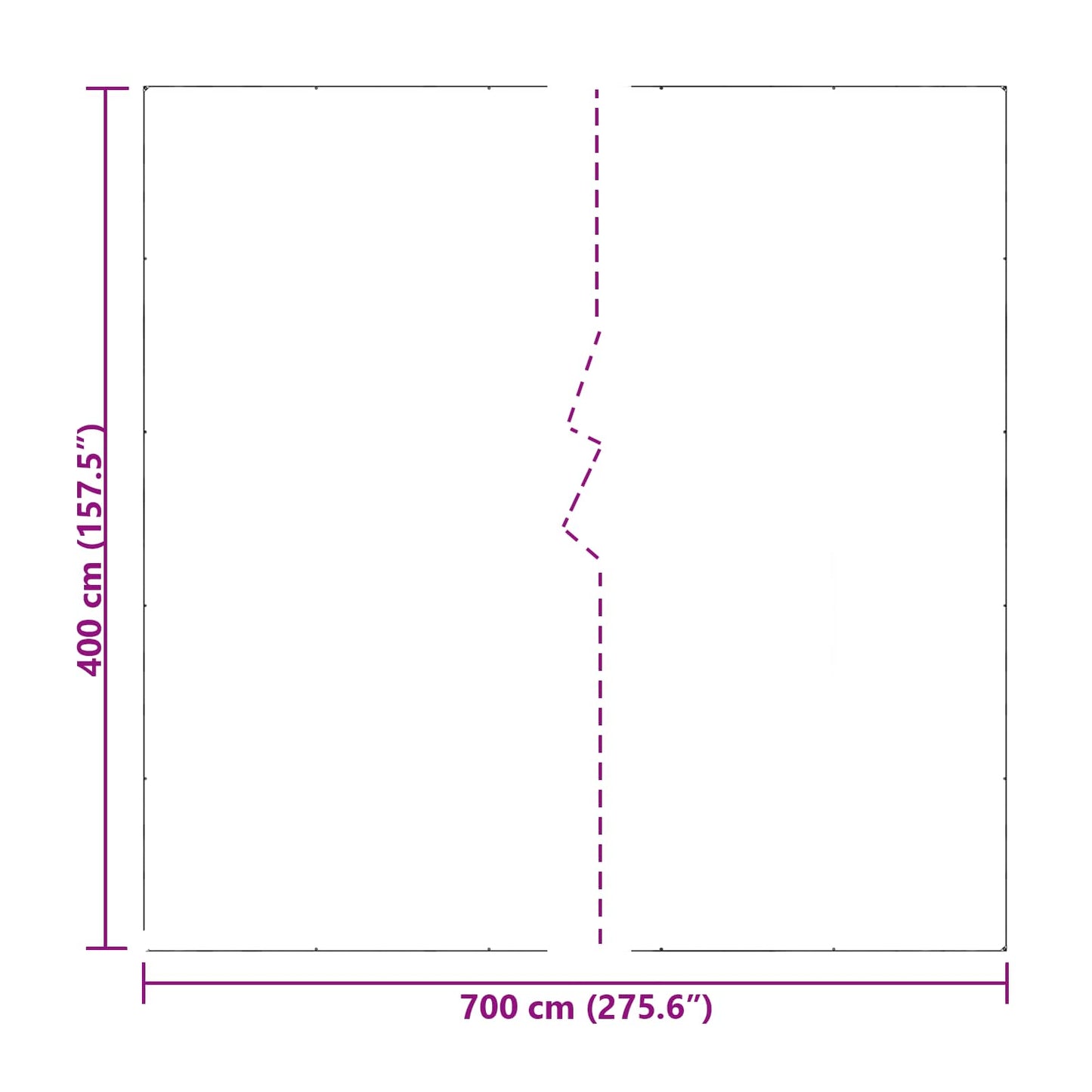 vidaXL Tarpaulin with Eyelets Transparent 7 x 4 m Polyethylene