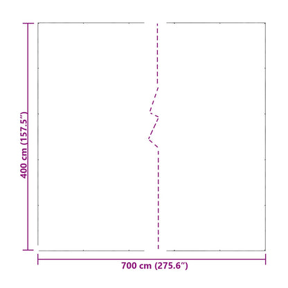 vidaXL Tarpaulin with Eyelets Transparent 7 x 4 m Polyethylene