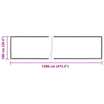 vidaXL Plant Cover Transparent 1 x 12 m PE