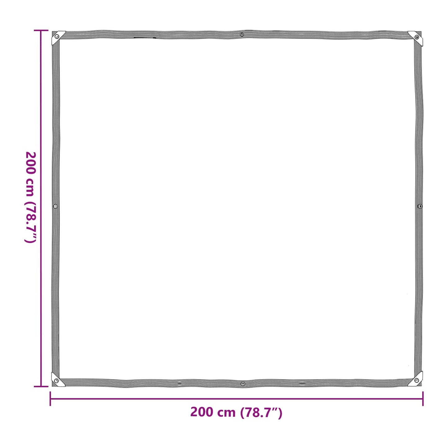 vidaXL Plant Cover Transparent 2 x 2 m PE